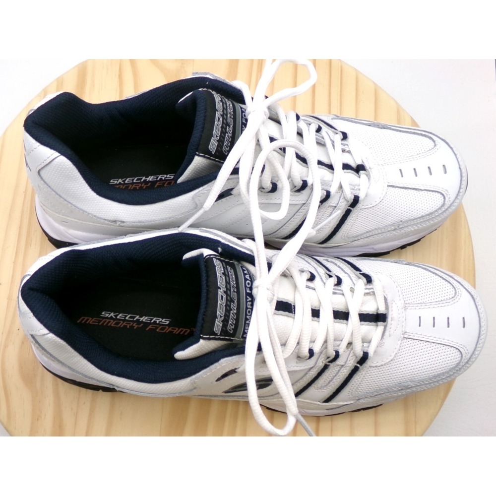 Skechers After Burn Memory Foam Shoes Sneakers 50122 Mens White Sz 14 Dad Shoes - Picture 7 of 9
